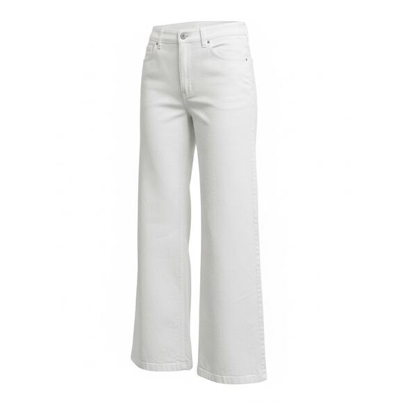 bp Denim - BP Straight Leg High-Waist Denim Jeans Bone Cream Size 10